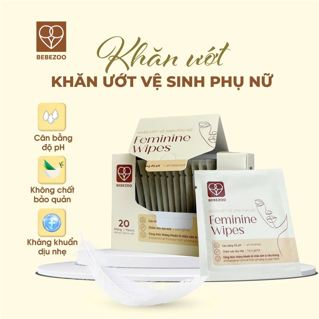 Lợi ích khi sử dụng khăn ướt vệ sinh phụ nữ Bebezoo